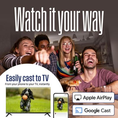32" Roku Smart TV, HD QLED, Dolby Digital+, Wi-Fi, Bluetooth, AirPlay, Alexa & Google Assistant Compatible