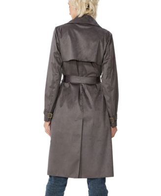 Women's kimi + kai Long Faux Suede Trench Coat