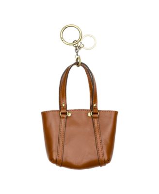 Micro Benvenuto Leather Tote Bag Charm