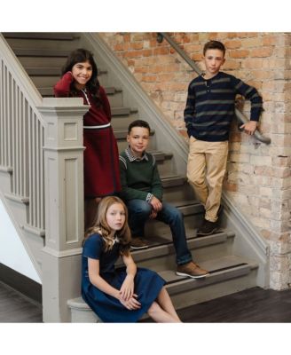 Baby Girls Organic Long Sleeve Collared Henley Sweater Dress