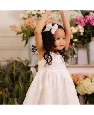 Girls' Sleeveless Bow Shoulder Swing Dress, Infant