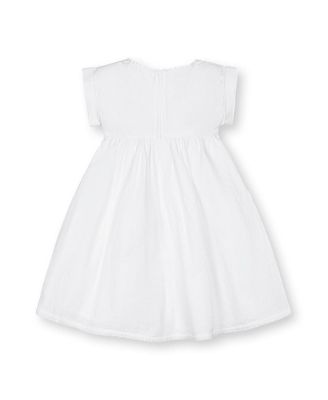 Toddler Girls Sleeveless Crochet Detail Empire Waist Seersucker Dress