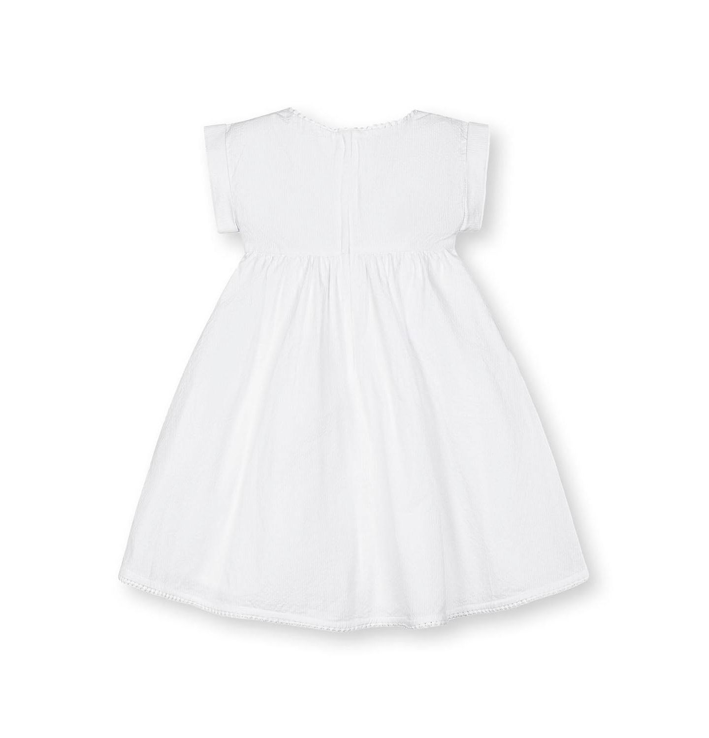 Платье Hope & Henry Sleeveless Crochet Detail Empire Waist Seersucker Dress для девочек-малышей, цвет: Белый — фото 9