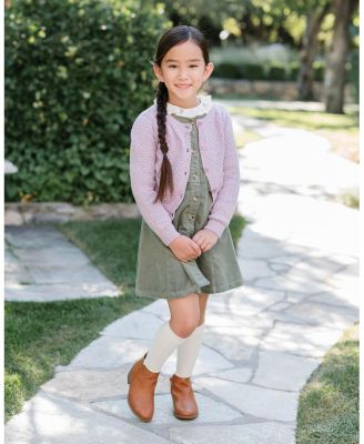 Little and Big Girls' Organic Corduroy Button Front Jumper