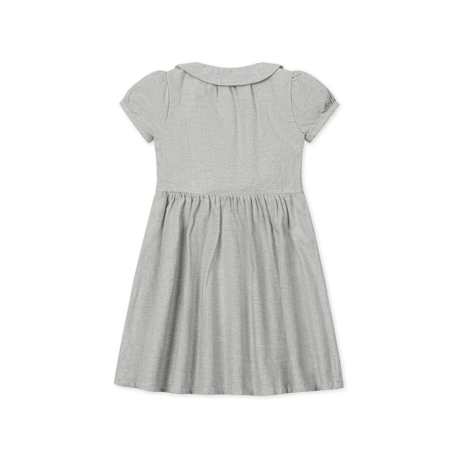 Big Girls Hope and Henry Organic Double Breasted Flannel Dress with Collar