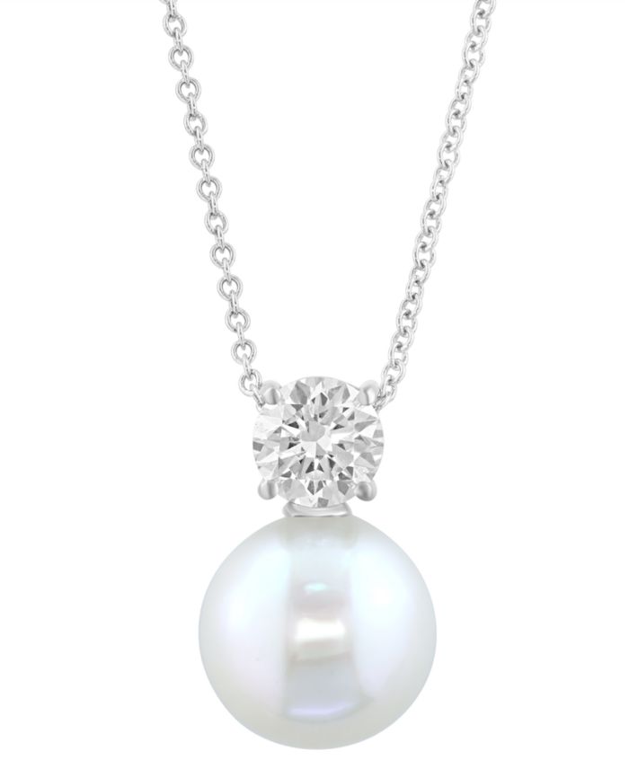 EFFY Collection Cultured Freshwater Pearl (11mm) and Lab Grown Diamond — 4 count