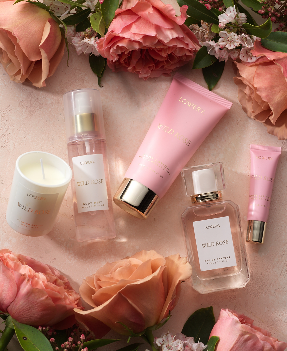 Lovery 7-pc. Wild Rose Gift Set In Transparent