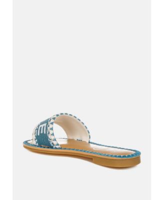 Womens Beaded Lake Como Flat Slip Ons