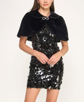 Juniors' Peter Pan Collar Shrug Jacket