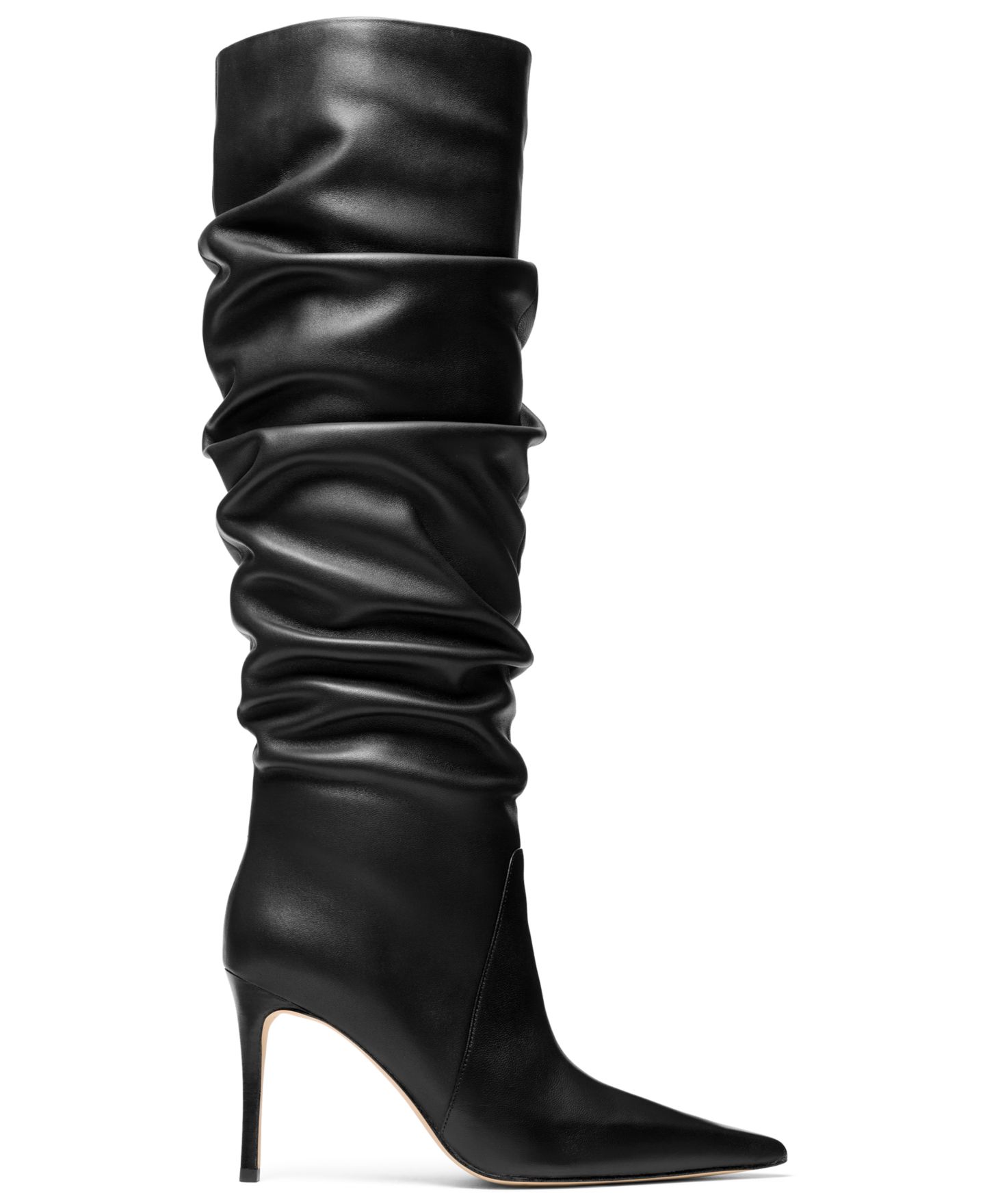 Женские ботинки Michael Kors Dawn Heeled Pointed Toe, цвет: Чёрный кожаный — фото 2