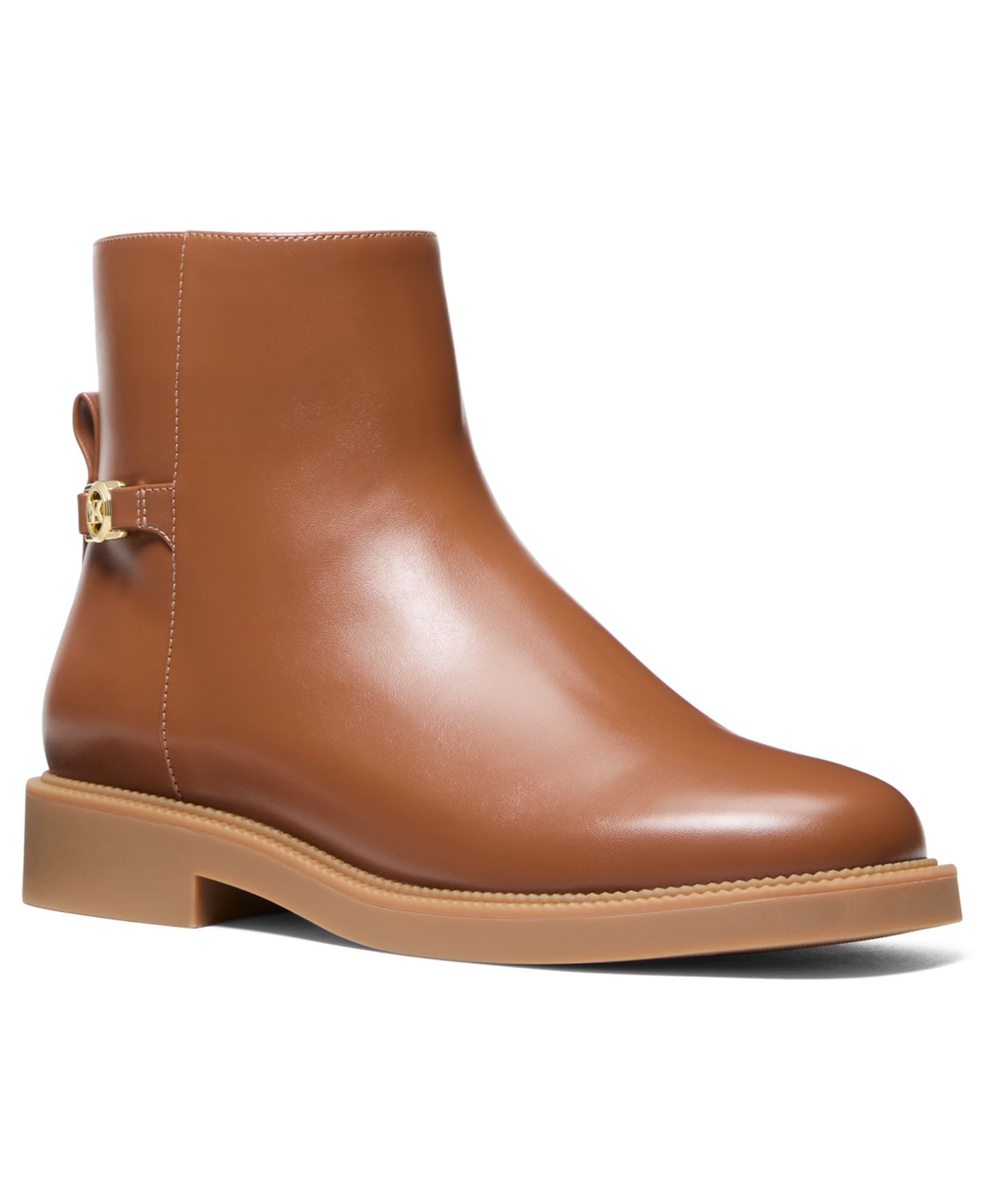 Женские ботинки Michael Kors Mandy Block Heel Booties, цвет: Светло-коричневый — фото 1