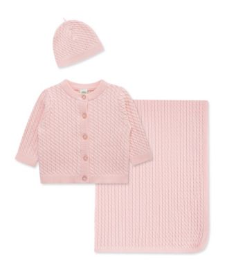 Baby Boys' and Girls' Cardigan, Blanket and Hat Gift, 3-Piece Set