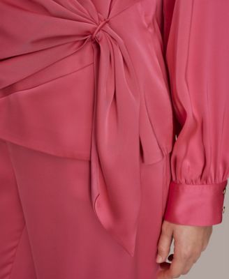 Women's Faux Wrap Long Sleeve Top