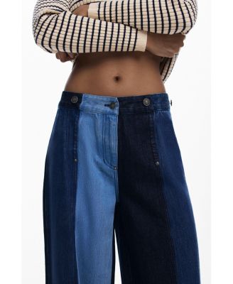 Women's Wide Leg jeans with panels