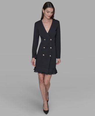 KARL LAGERFELD PARIS Women's Double-Breasted Jacket Dress - Macy's