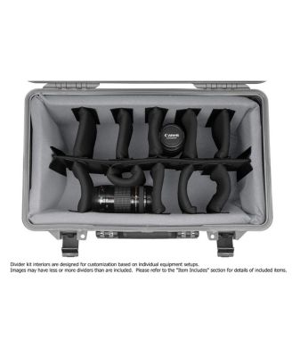 PB-2550DSLRP Wheeled Hard Case with Premium Divider Kit, Silver Platinum