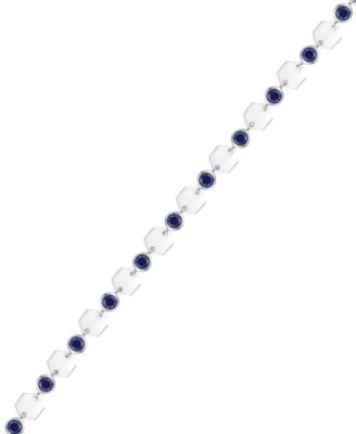 Lab-Grown Sapphire Luna Bracelet (2-1/5 ct. t.w.) in Sterling Silver