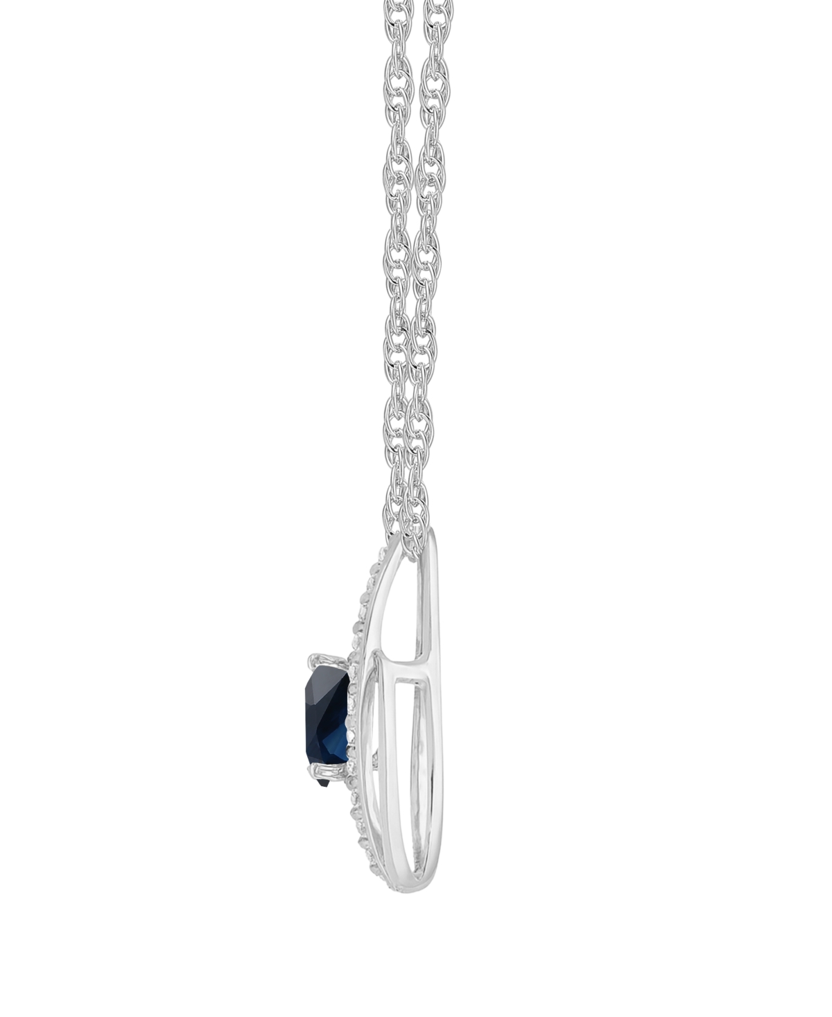Macy's Emerald (5/8 Ct. T.w.) And Diamond (1/4 Ct. T.w.) Pendant Necklace In 14k Gold (also In 14k White Go In Metallic