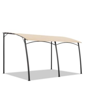 13'x10' Wall Mounted Peogola, UV Block Patio Awning Sunshade Canopy for Patio