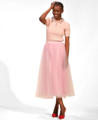 Women's Tulle Full Midi Skirt