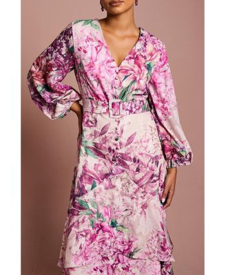 Women's Chiffon Midaxi Dress With Belt