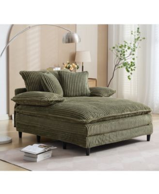 54.75" W Oversized Chaise Lounge Chair Sofa Chair