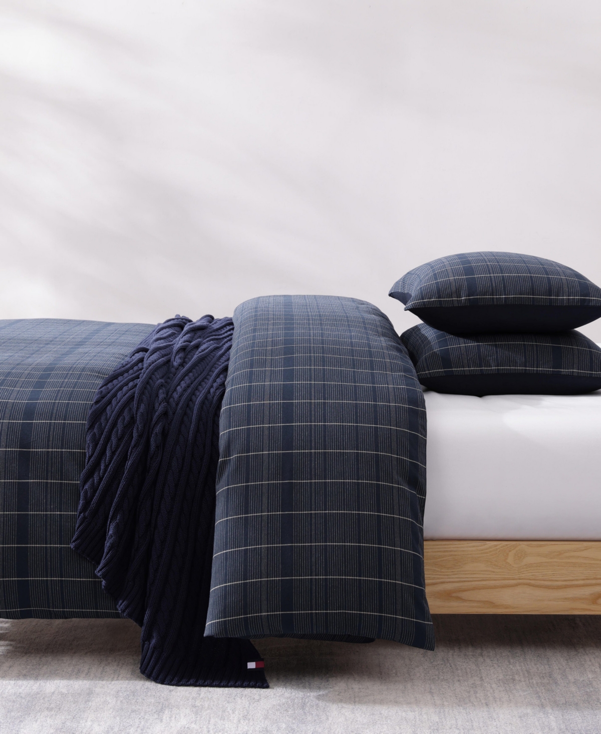 Tommy Hilfiger Cold Spring Yarn Dyed Cotton Blend 3-Pc. Duvet Cover Set