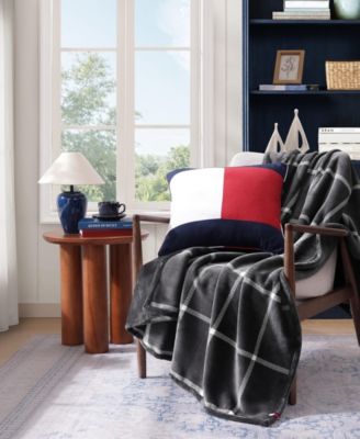 Printed Plush Plaid Throw, 70" x 50"