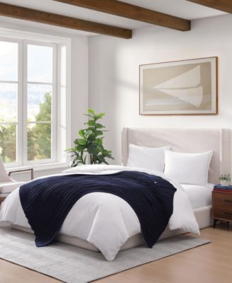 Solid Cotton Cable Knit Throw, 70" x 50"