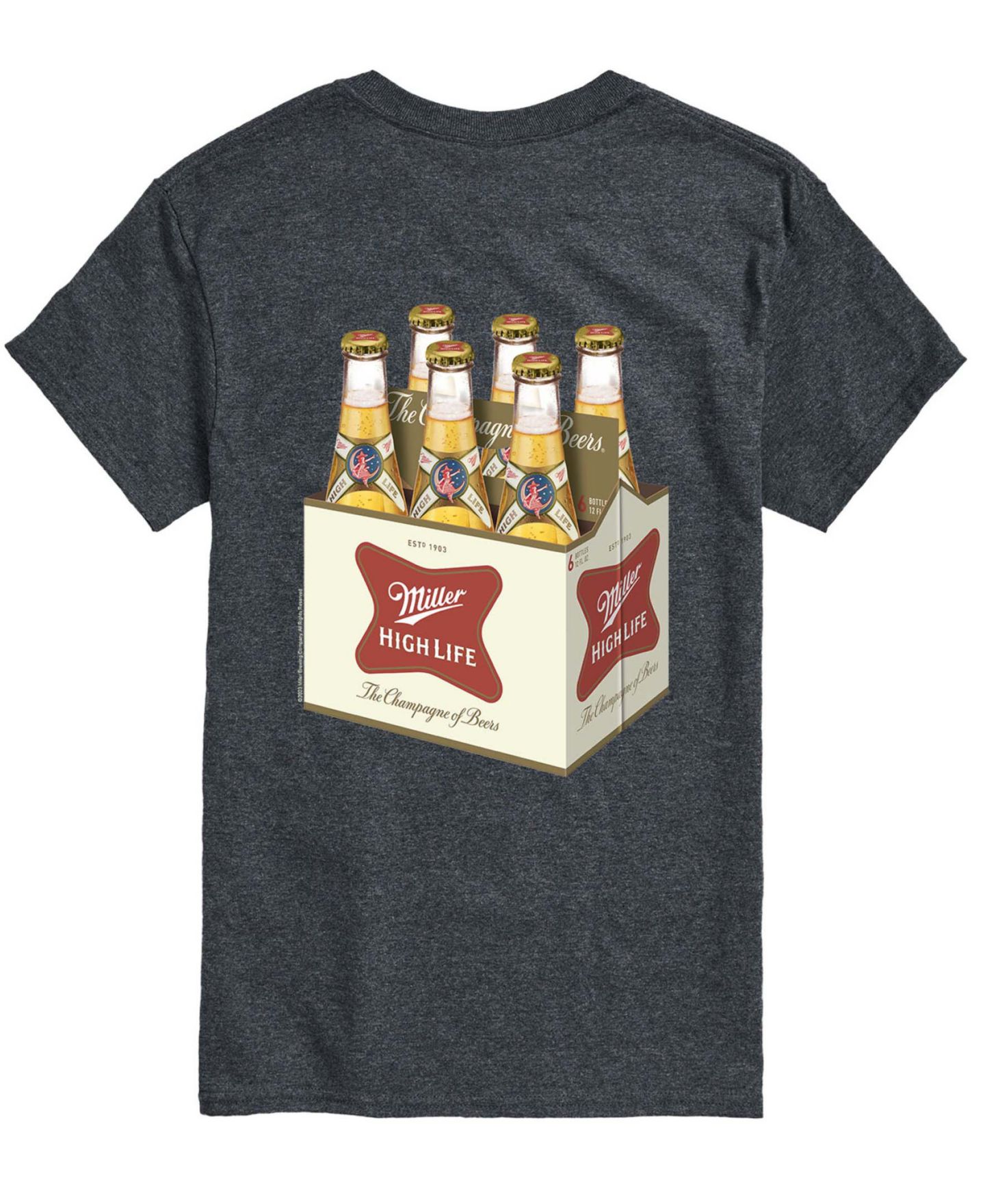 Мужская футболка AIRWAVES Miller High Life Core Short-Sleeve, цвет: Серый — фото 2