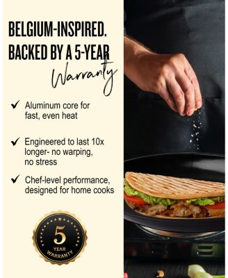 Energy Nonstick Ceramic Fish Pan 13.7" - Lightweight, Easy to Clean Fish Pan