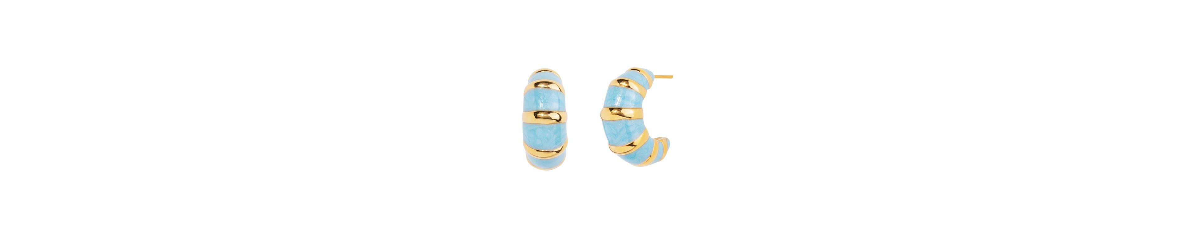 Croissant Enamel Hoops