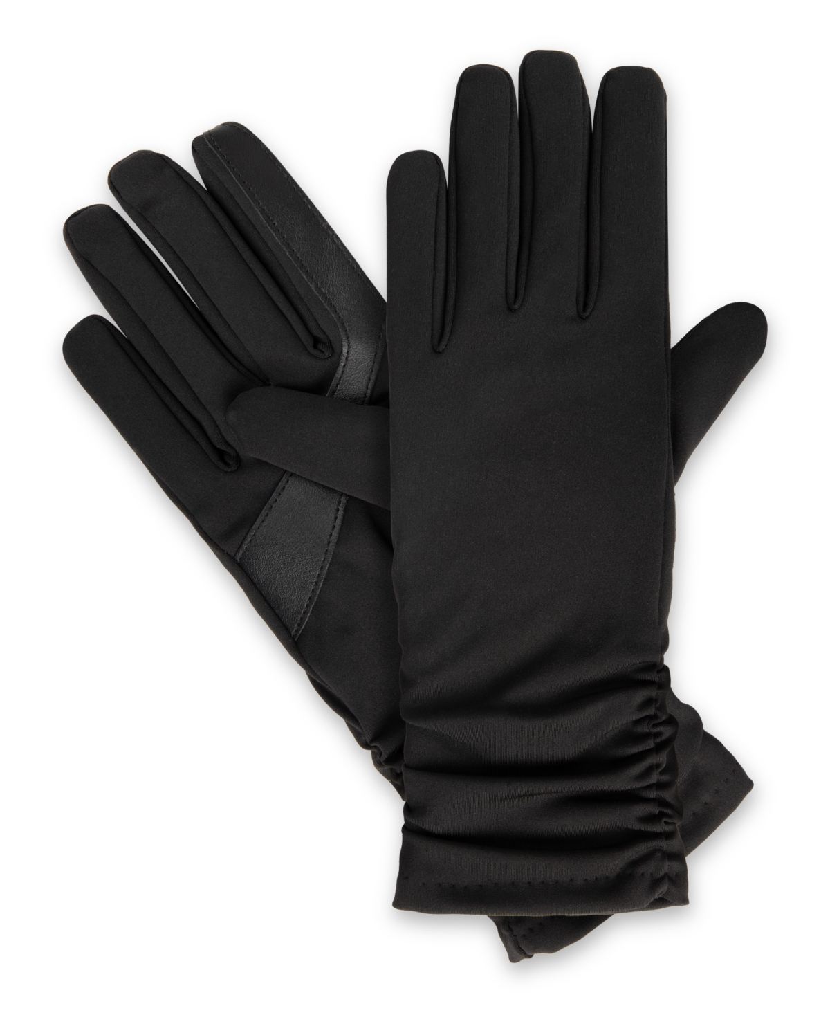 Isotoner Signature Women's Long Ruched Gloves In Black