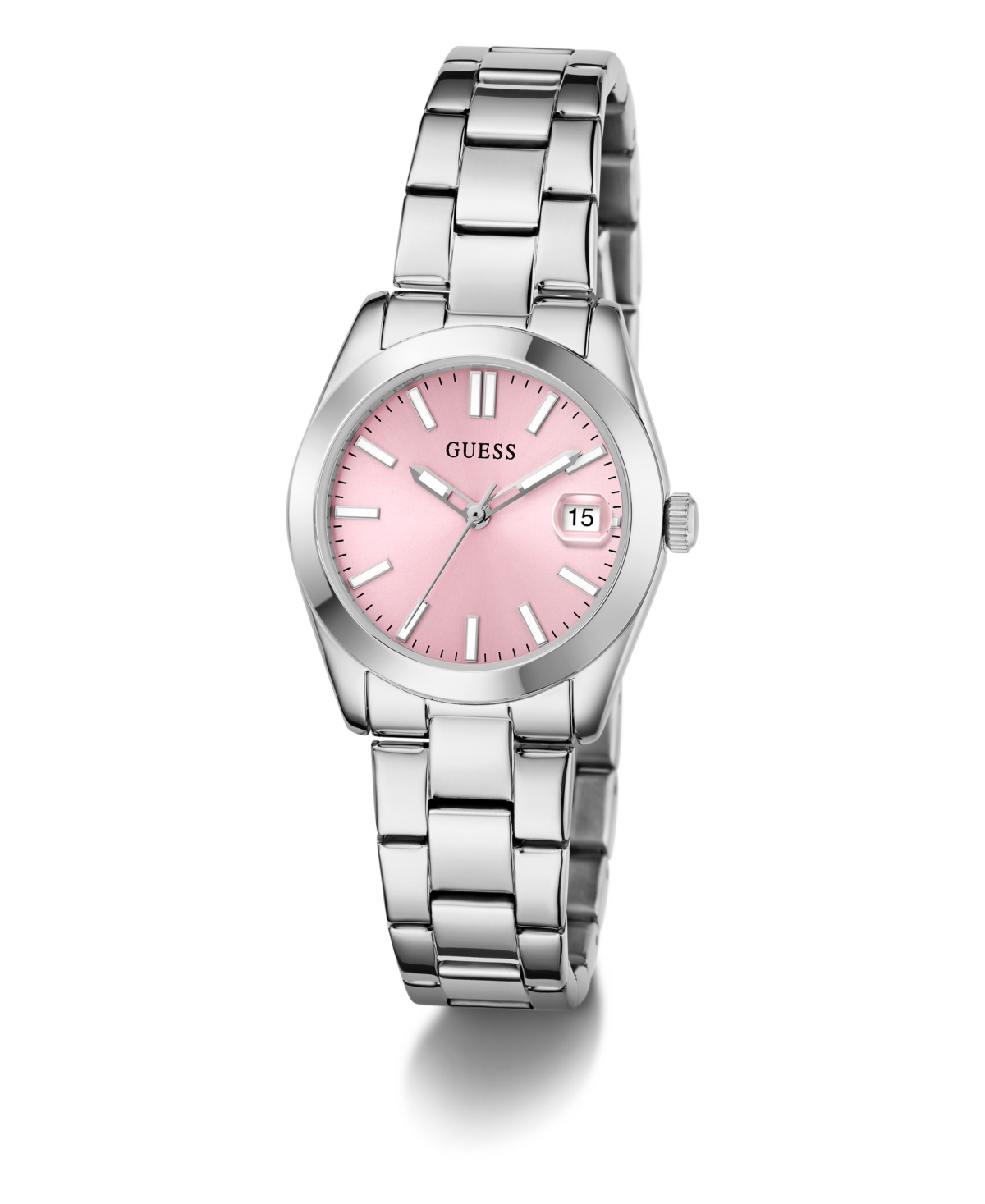 Guess Women's Silver-tone Analog Watch, 32mm In Silver