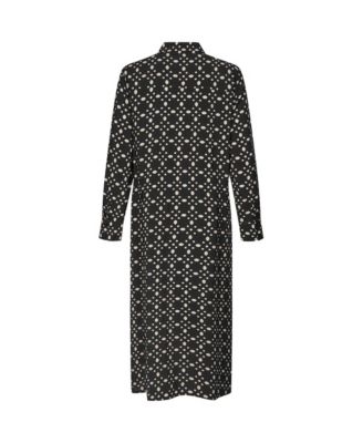 Women's MaNovany Long Sleeve Shirt Midi Dress