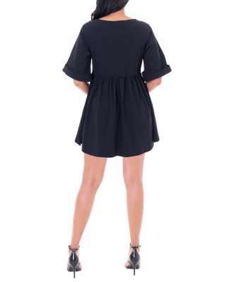 Women's ANNIE DOUBLE VNECK WIDE SLEEVE DRESS