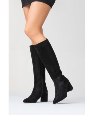 Sejas Leather Block Heel Knee-High Boot (Women)