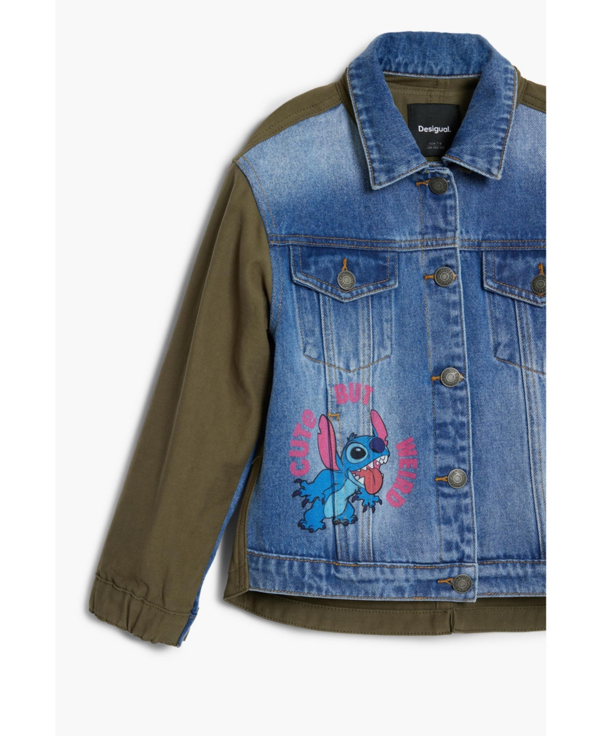 Desigual Girls's Stitch Combined Parka In Blue