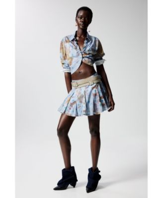 Women's Striped shirt with flowers