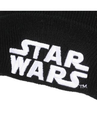 Men's Starwars Embroidery Speckled Yarn Acrylic Knit Beanie Cuff Beanie