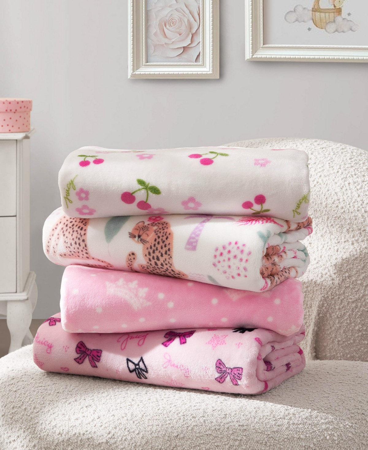 Детские Juicy Couture Baby Plush Throw, 40" x 50" — фото 1