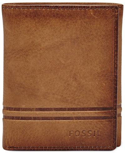 Fossil Men's Watts Leather Trifold Wallet