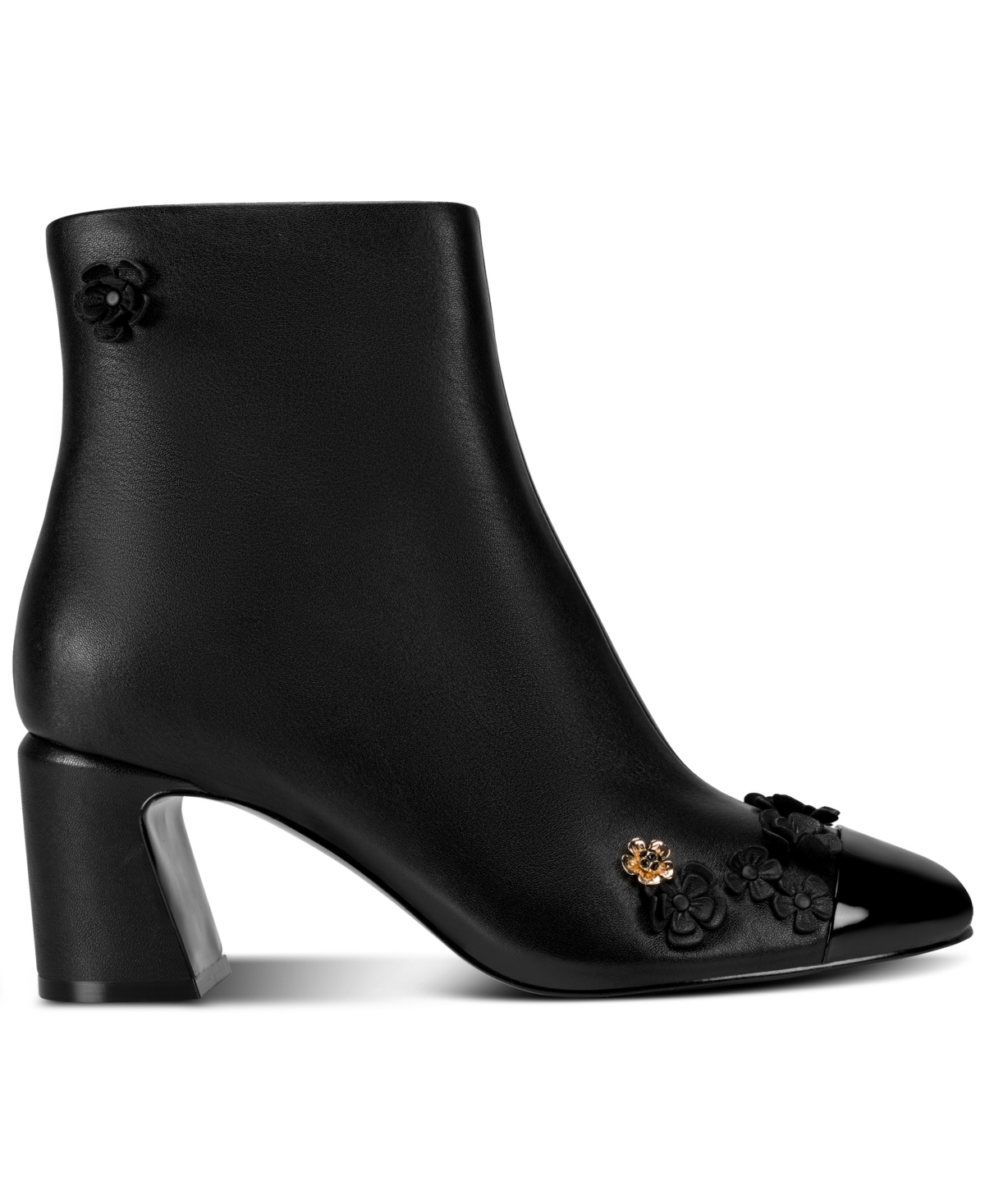 Karl Lagerfeld Dalyn Fleur Booties In Black