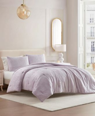 Butterfly Embossed Plush 3-Pc. Comforter Set, Full/Queen