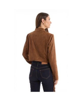 Women's Yasmin Suede Jacket - Cognac