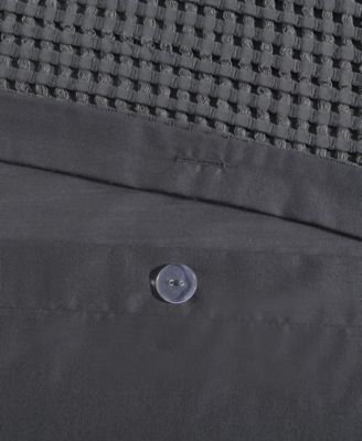 Solid Waffle 3-Pc. Duvet Cover Set, Full/Queen