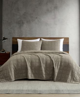 Solid Stonewashed 3-Pc. Quilt Set, Full/Queen