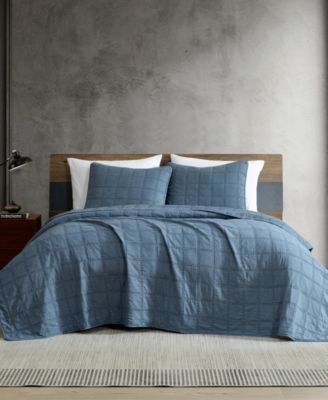 Solid Stonewashed 3-Pc. Quilt Set, King
