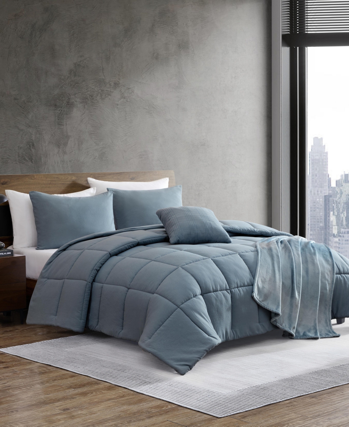 Kenneth Cole New York Solid Washed 5-Pc. Comforter Set