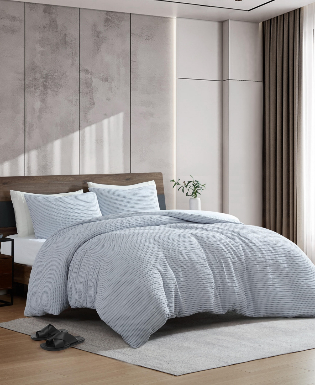 Kenneth Cole New York Solid Waffle 3-Pc. Comforter Set